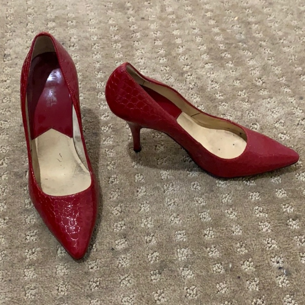 Michael Kors Patent Leather Python Embossed Pump